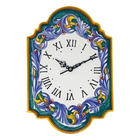 Ghirlanda Wall clock 15" Italian Pottery