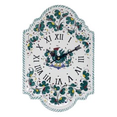 Horloge murale 30x24cm Arabesco Bleu Céramique artisanale italienne originale de Deruta 2