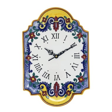 Horloge murale 36x24cm Fleurs Rose