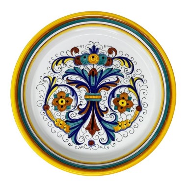 Ricco Deruta Pedestal Bowl 12" Italian Pottery Ricco Deruta Pedestal Bowl 12" Italian Pottery