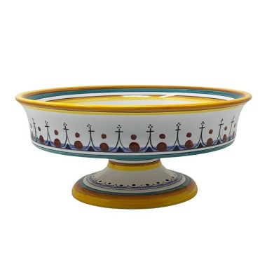 Ricco Deruta Pedestal Bowl 12" Italian Pottery Ricco Deruta Pedestal Bowl 12" Italian Pottery