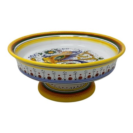 Raffaellesco Pedestal Bowl 12" Italian Pottery