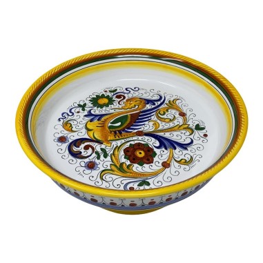Raffaellesco Pedestal Bowl 12" Italian Pottery