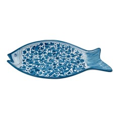 Turquoise Arabesco Fish Tray