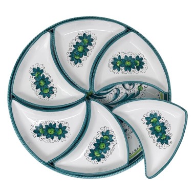 Plat à hors-d’oeuvre Soleil - Diamètre : 40cm Raffaellesco Céramique artisanale italienne originale de Deruta