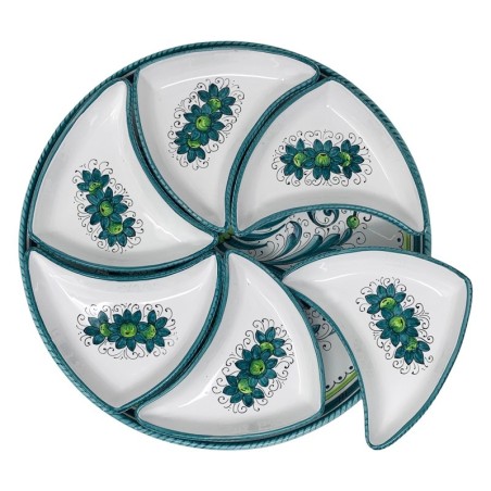 Plat à hors-d’oeuvre Soleil - Diamètre : 40cm Raffaellesco Céramique artisanale italienne originale de Deruta
