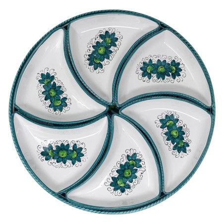 Plat à hors-d’oeuvre Soleil - Diamètre : 40cm Raffaellesco Céramique artisanale italienne originale de Deruta