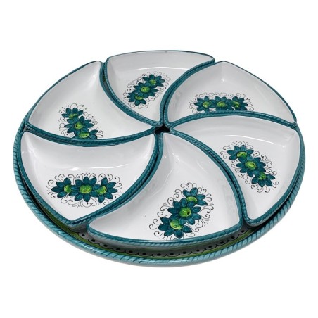 Plat à hors-d’oeuvre Soleil - Diamètre : 40cm Raffaellesco Céramique artisanale italienne originale de Deruta