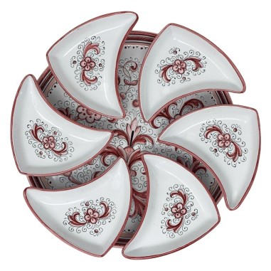 Plat à hors-d’oeuvre Soleil - Diamètre : 40cm Ricco Deruta Céramique artisanale italienne originale de Deruta