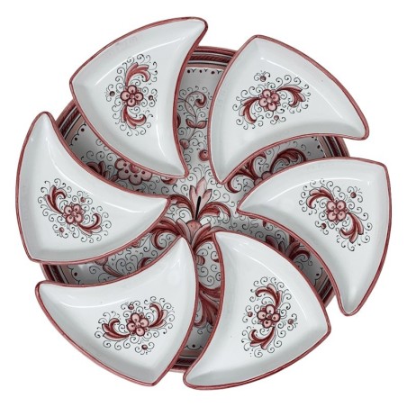 Plat à hors-d’oeuvre Soleil - Diamètre : 40cm Ricco Deruta Céramique artisanale italienne originale de Deruta