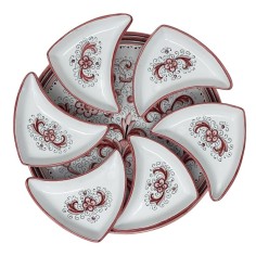 Plat à hors-d’oeuvre Soleil - Diamètre : 40cm Ricco Deruta 2