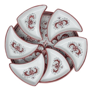 Plat à hors-d’oeuvre Soleil - Diamètre : 40cm Ricco Deruta Céramique artisanale italienne originale de Deruta