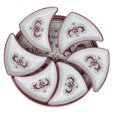 Plat à hors-d’oeuvre Soleil - Diamètre : 40cm Ricco Deruta Céramique artisanale italienne originale de Deruta