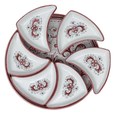 Plat à hors-d’oeuvre Soleil - Diamètre : 40cm Ricco Deruta Céramique artisanale italienne originale de Deruta