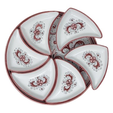 Plat à hors-d’oeuvre Soleil - Diamètre : 40cm Ricco Deruta Céramique artisanale italienne originale de Deruta