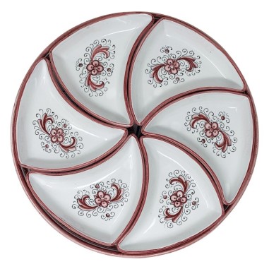 Plat à hors-d’oeuvre Soleil - Diamètre : 40cm Ricco Deruta Céramique artisanale italienne originale de Deruta