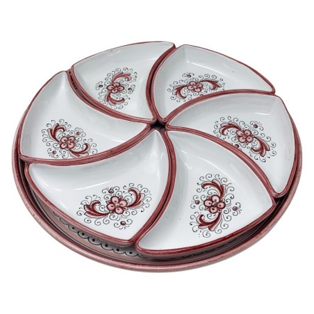 Plat à hors-d’oeuvre Soleil - Diamètre : 40cm Ricco Deruta Céramique artisanale italienne originale de Deruta