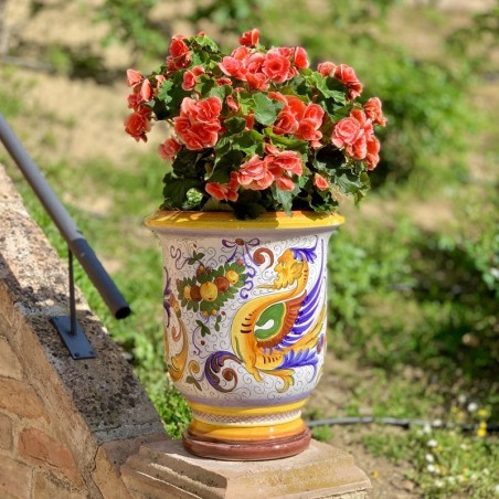 Vase Anduze Raffaellesco Céramique artisanale italienne originale de Deruta