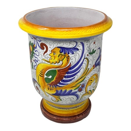 Vase Anduze Raffaellesco Céramique artisanale italienne originale de Deruta