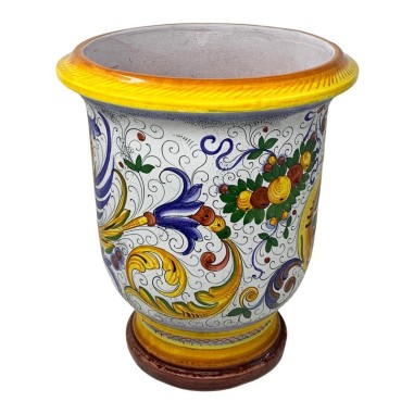 Vase Anduze Raffaellesco Céramique artisanale italienne originale de Deruta