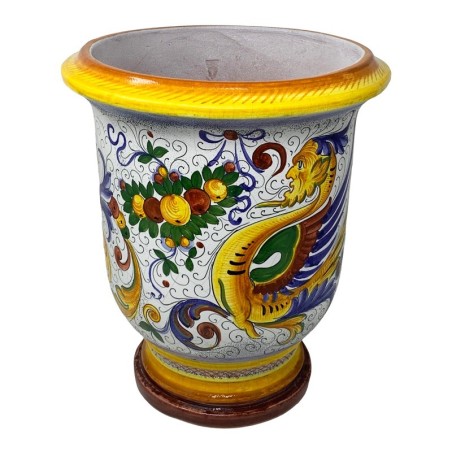 Vase Anduze Raffaellesco Céramique artisanale italienne originale de Deruta