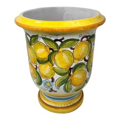 Taormina Square Vase 24" Italian Pottery 2