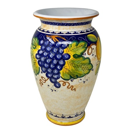 Bacco Umbrella stand 20" Handcrafted Deruta Pottery
