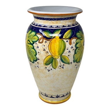 Bacco Umbrella stand 20" Handcrafted Deruta Pottery