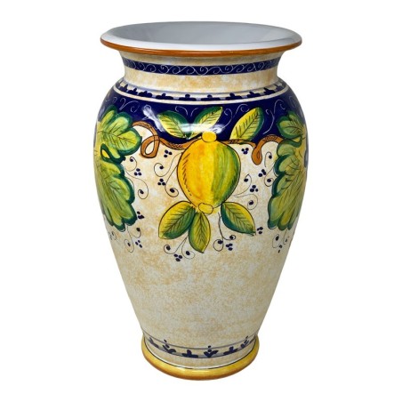 Bacco Umbrella stand 20" Handcrafted Deruta Pottery