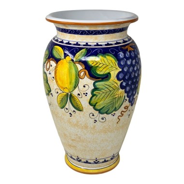 Bacco Umbrella stand 20" Handcrafted Deruta Pottery