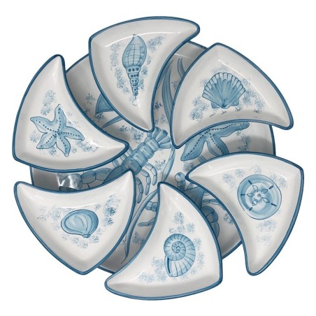 Sea Life 16" Snack Trays Sun Italian Pottery
