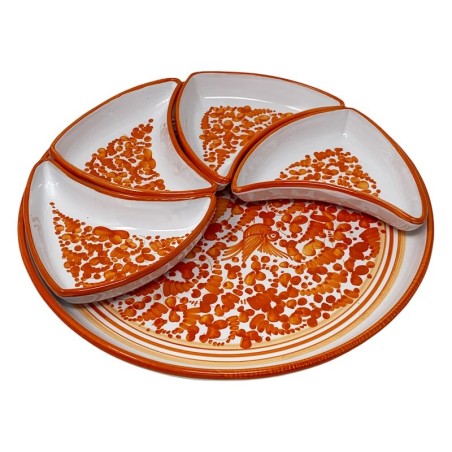 Plat à hors-d’oeuvre Soleil - Diamètre : 40cm Arabesco Céramique artisanale italienne originale de Deruta