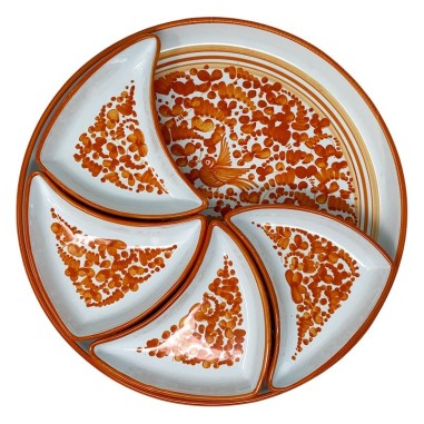 Plat à hors-d’oeuvre Soleil - Diamètre : 40cm Arabesco Céramique artisanale italienne originale de Deruta