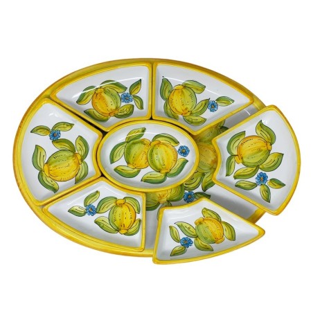 Taormina 20" Oval Snack Trays Sun Italian Pottery