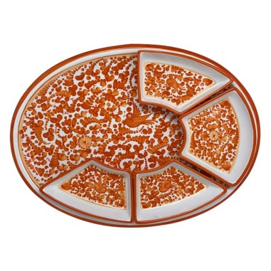 Arabesco 20" Oval Snack Trays Sun