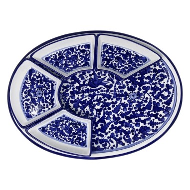 Arabesco 20" Oval Snack Trays Sun