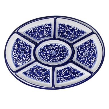 Plat à hors-d’oeuvre ovale 50cm Arabesco