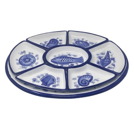 Sea Life 20" Oval Snack Trays Sun Italian Pottery