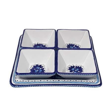 Plat à hors-d’oeuvre Orient 26cm Raffaellesco Céramique artisanale italienne originale de Deruta