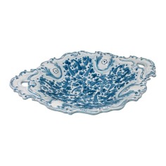 Salad Bowl 12" and Couple Salad Cutlery Set Italian Pottery 2