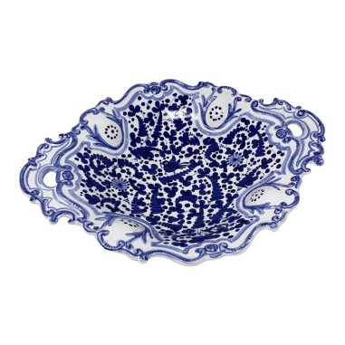 Arabesco Scalloped Centerpiece 16x12" Handcrafted Deruta Pottery