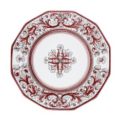 Place Setting  Red Ricco Deruta  EXCLUSIVE SHAPE !!! Italian Pottery