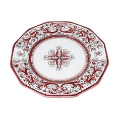 Place Setting  Red Ricco Deruta  EXCLUSIVE SHAPE !!! Italian Pottery 2