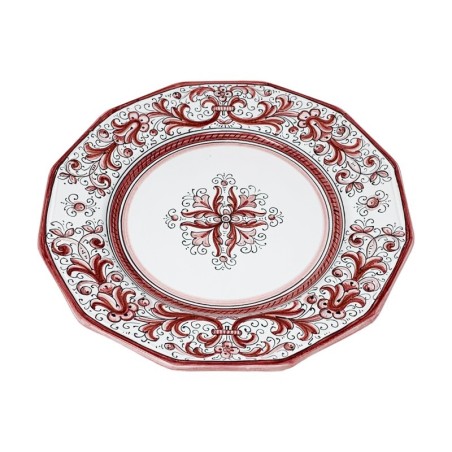 Dinnerware Red Ricco Deruta   EXCLUSIVE SHAPE !!! Italian Pottery