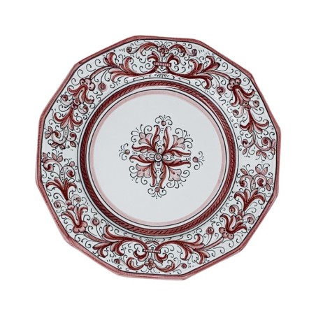 Dinnerware Red Ricco Deruta   EXCLUSIVE SHAPE !!! Italian Pottery