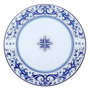 Tavolo in pietra lavica Ricco Deruta Blu  ceramica di deruta