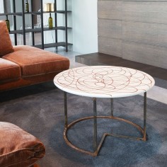 Lava stone smoking table 27.6" Desiderio