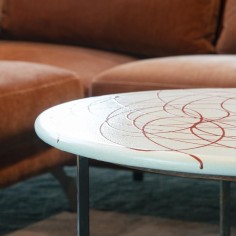 Tavolo da fumo in pietra lavica 70cm Enigma 2