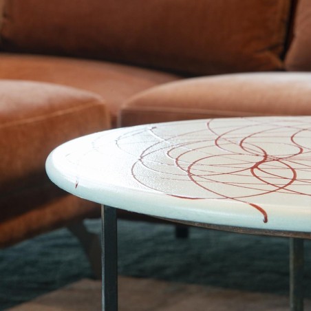 Tavolo da fumo in pietra lavica 70cm Desiderio