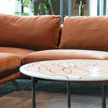 Lava stone smoking table 27.6" Desiderio Italian Pottery